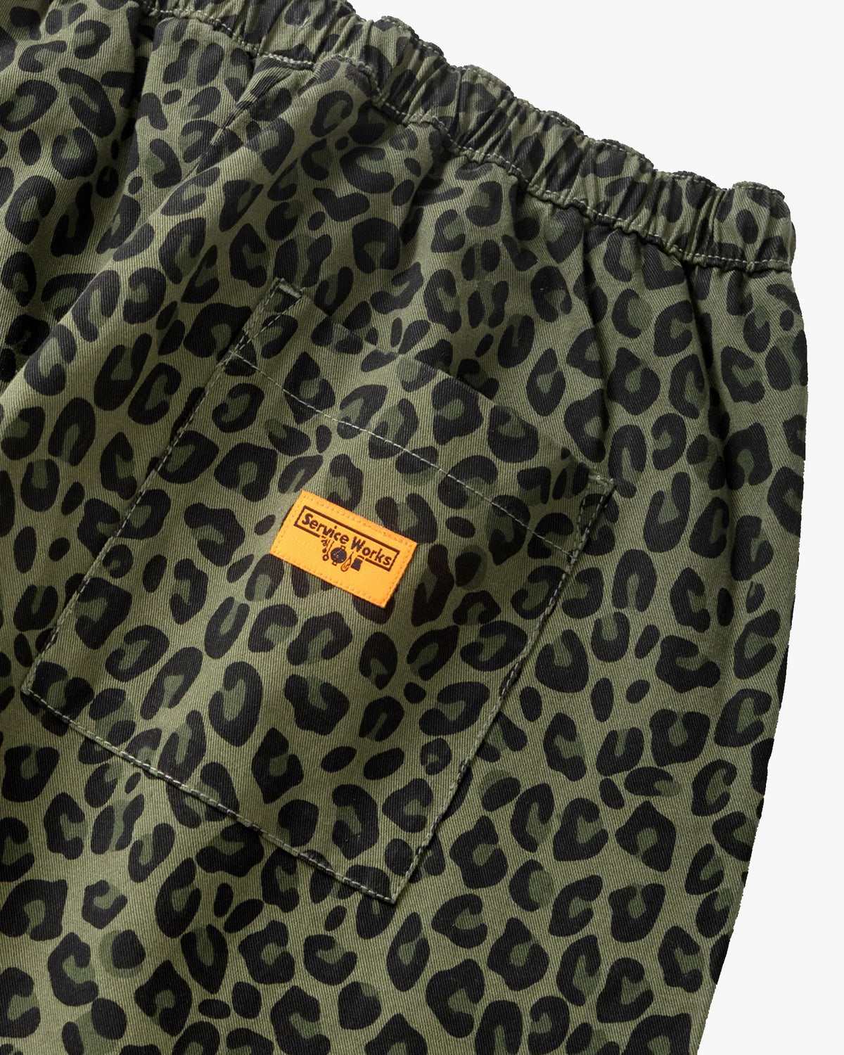 Service Works Patterned Easy Chef Pant - Green Leopard