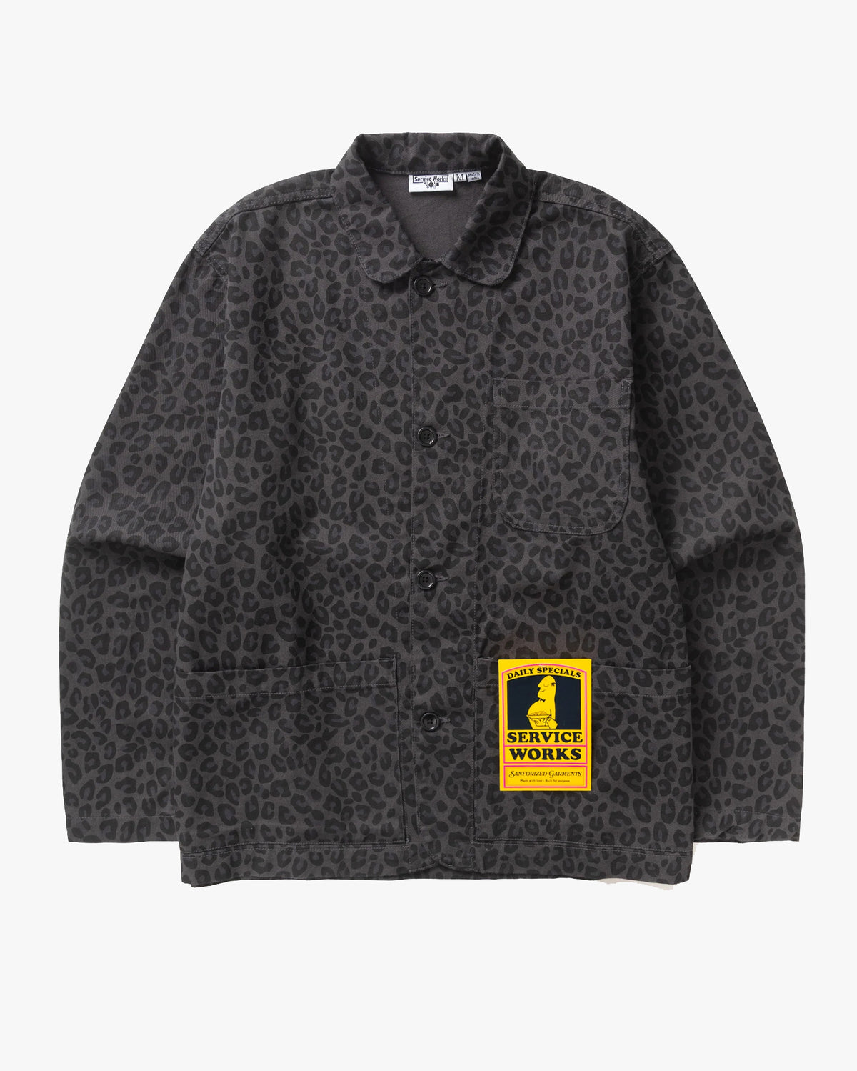 Service Works Patterned Easy Chef Shirt - Black Leopard