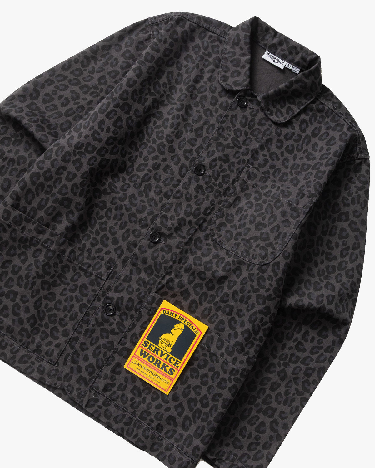 Service Works Patterned Easy Chef Shirt - Black Leopard