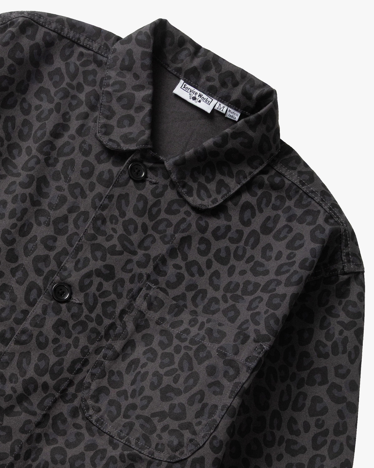 Service Works Patterned Easy Chef Shirt - Black Leopard