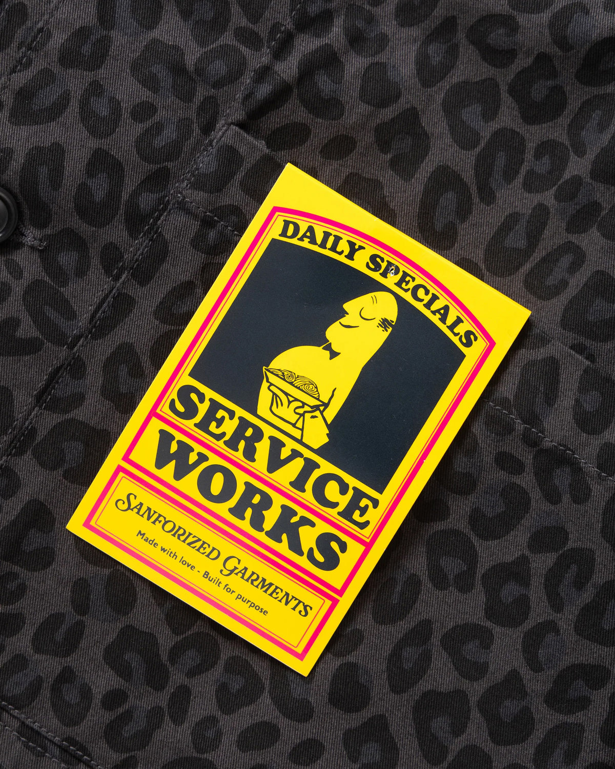 Service Works Patterned Easy Chef Shirt - Black Leopard