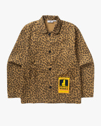 Service Works Patterned Easy Chef Shirt - Brown Leopard