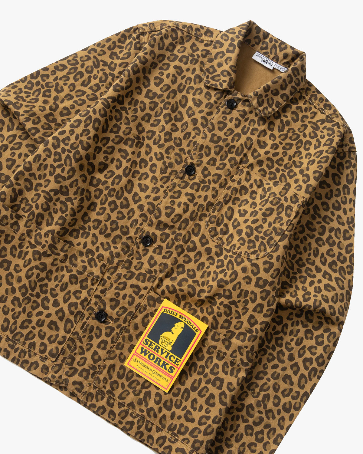 Service Works Patterned Easy Chef Shirt - Brown Leopard