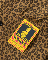 Service Works Patterned Easy Chef Shirt - Brown Leopard