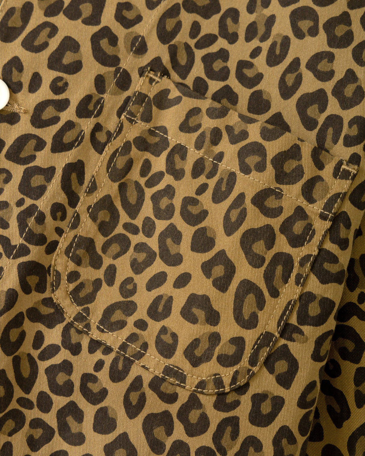 Service Works Patterned Easy Chef Shirt - Brown Leopard
