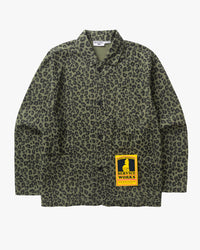 Service Works Patterned Easy Chef Shirt - Green Leopard
