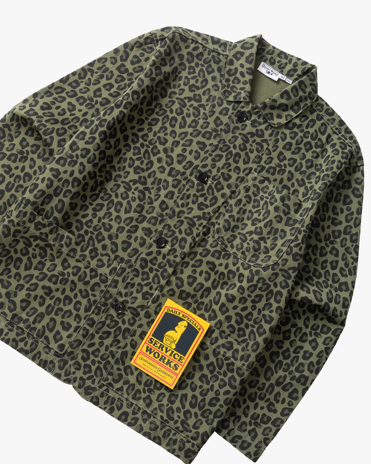 Service Works Patterned Easy Chef Shirt - Green Leopard
