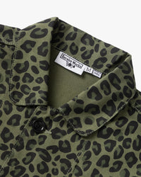 Service Works Patterned Easy Chef Shirt - Green Leopard