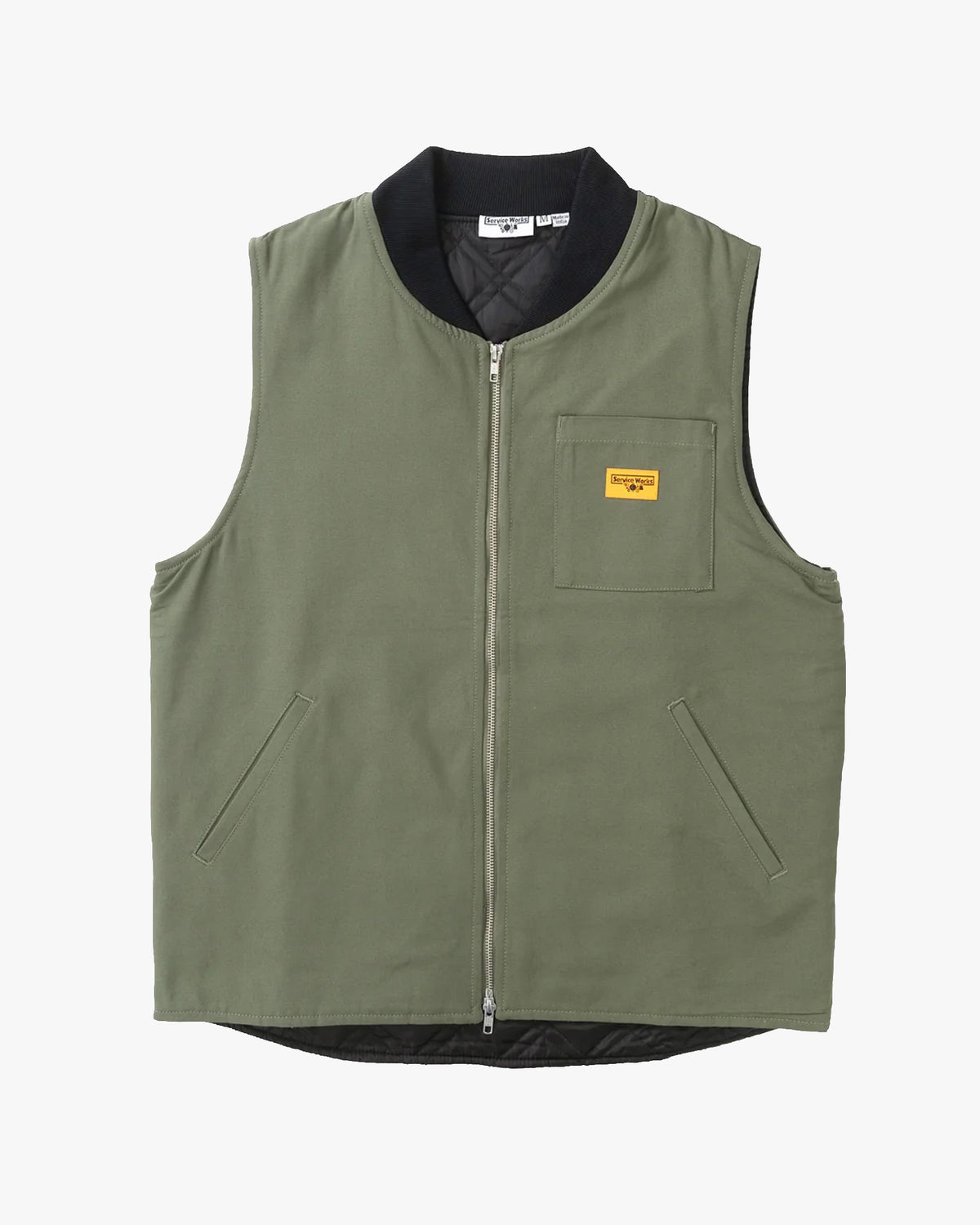 Service Works Padded Work Vest Jacket - Olive