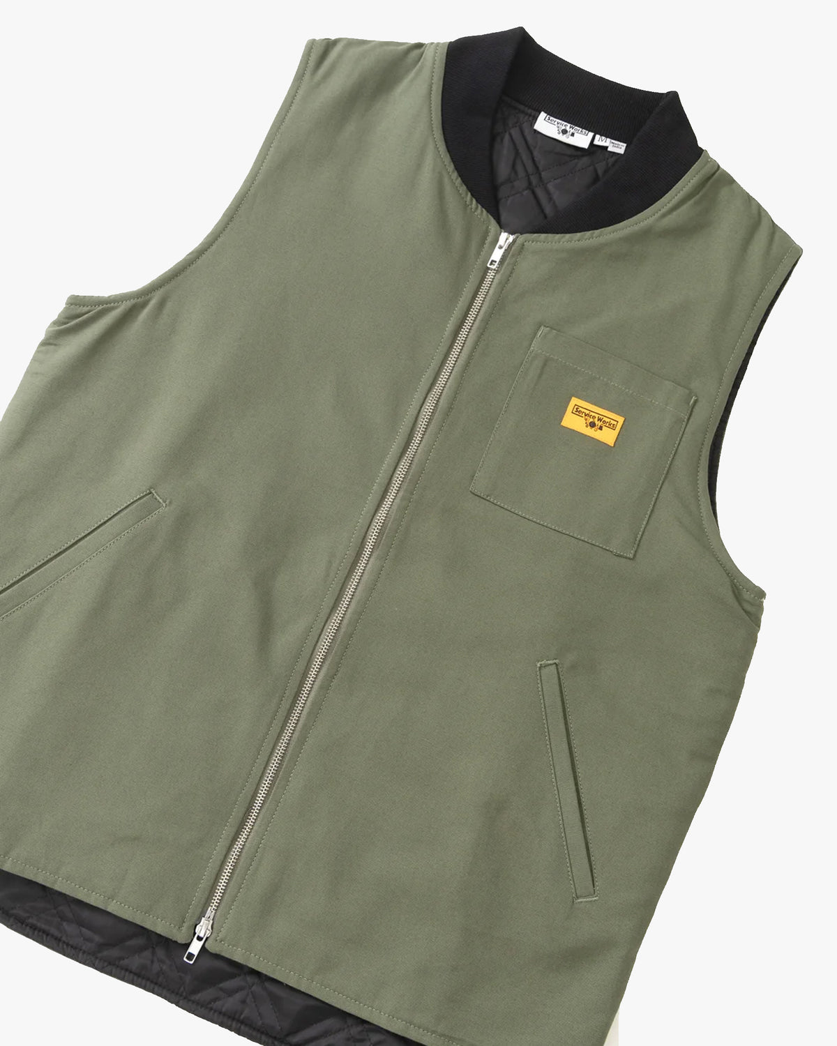 Service Works Padded Work Vest Jacket - Olive