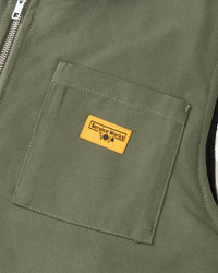 Service Works Padded Work Vest Jacket - Olive
