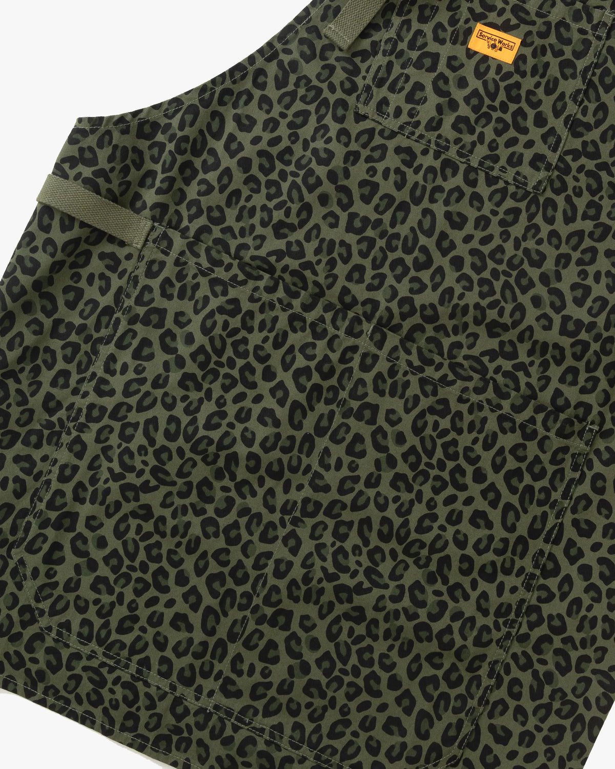 Service Works Patterned Apron - Green Leopard