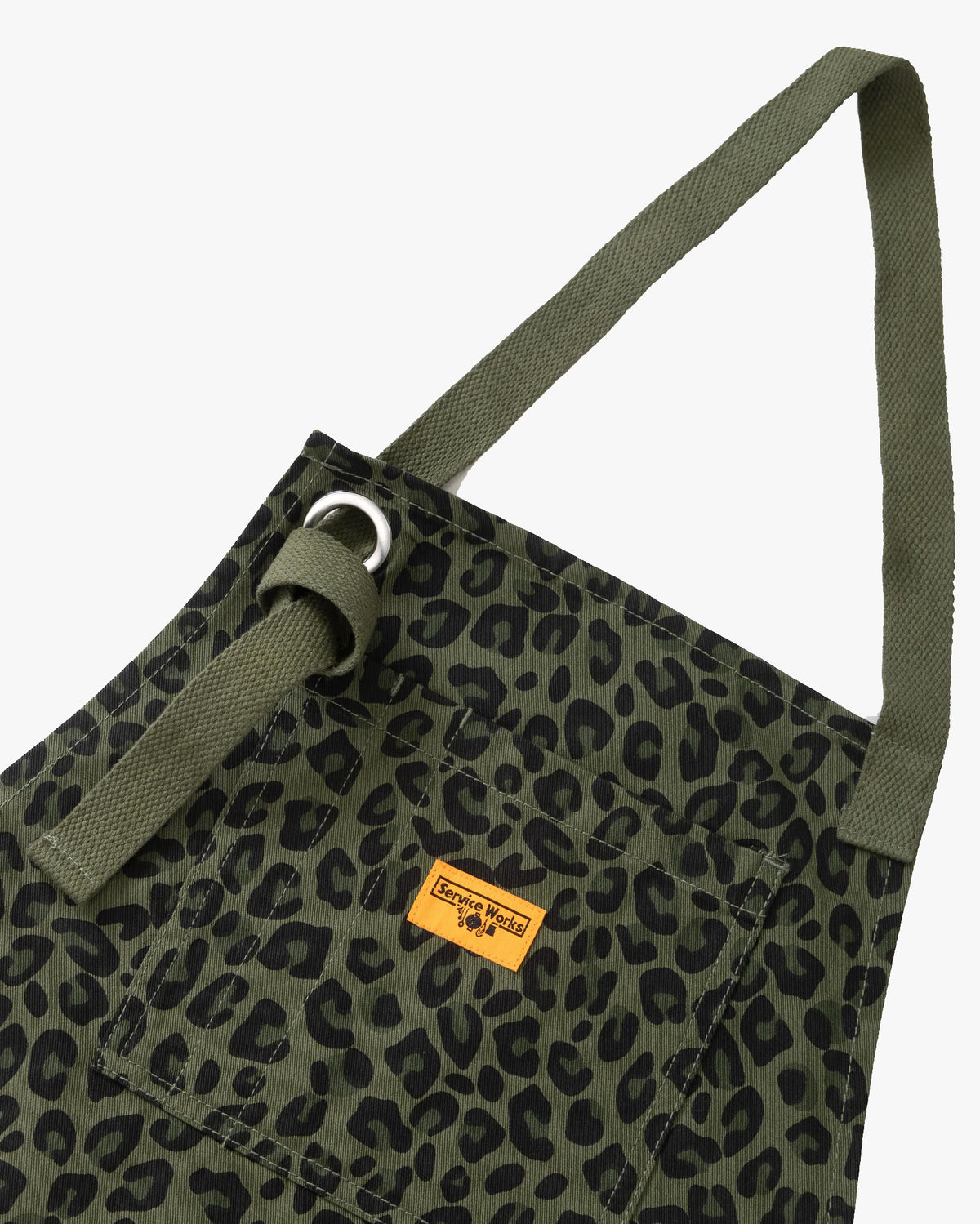 Service Works Patterned Apron - Green Leopard