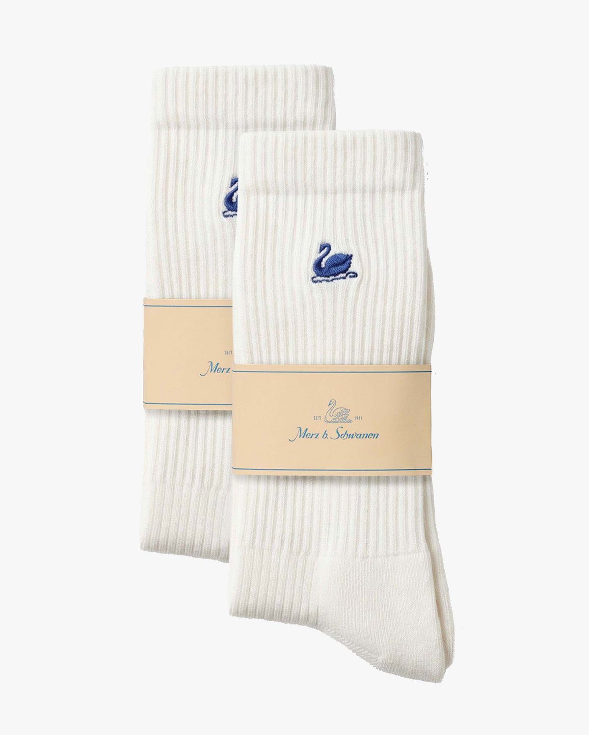 Merz b. Schwanen Classic Tennis Socks 2pk - White