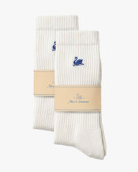 Merz b. Schwanen Classic Tennis Socks 2pk - White
