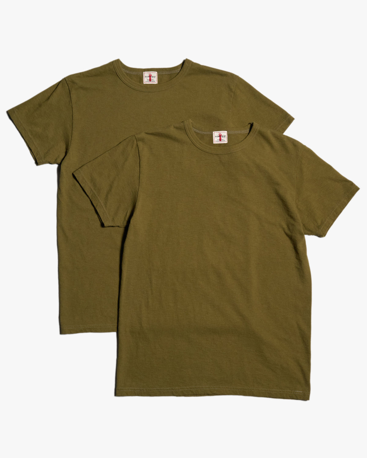 Samurai Jeans 2PST-01 2-Pack Tubular Tees - Olive | Samurai Jeans T Shirts | JEANSTORE