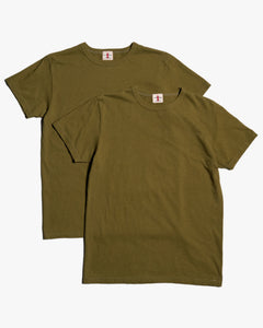 Samurai Jeans 2PST-01 2-Pack Tubular Tees - Olive