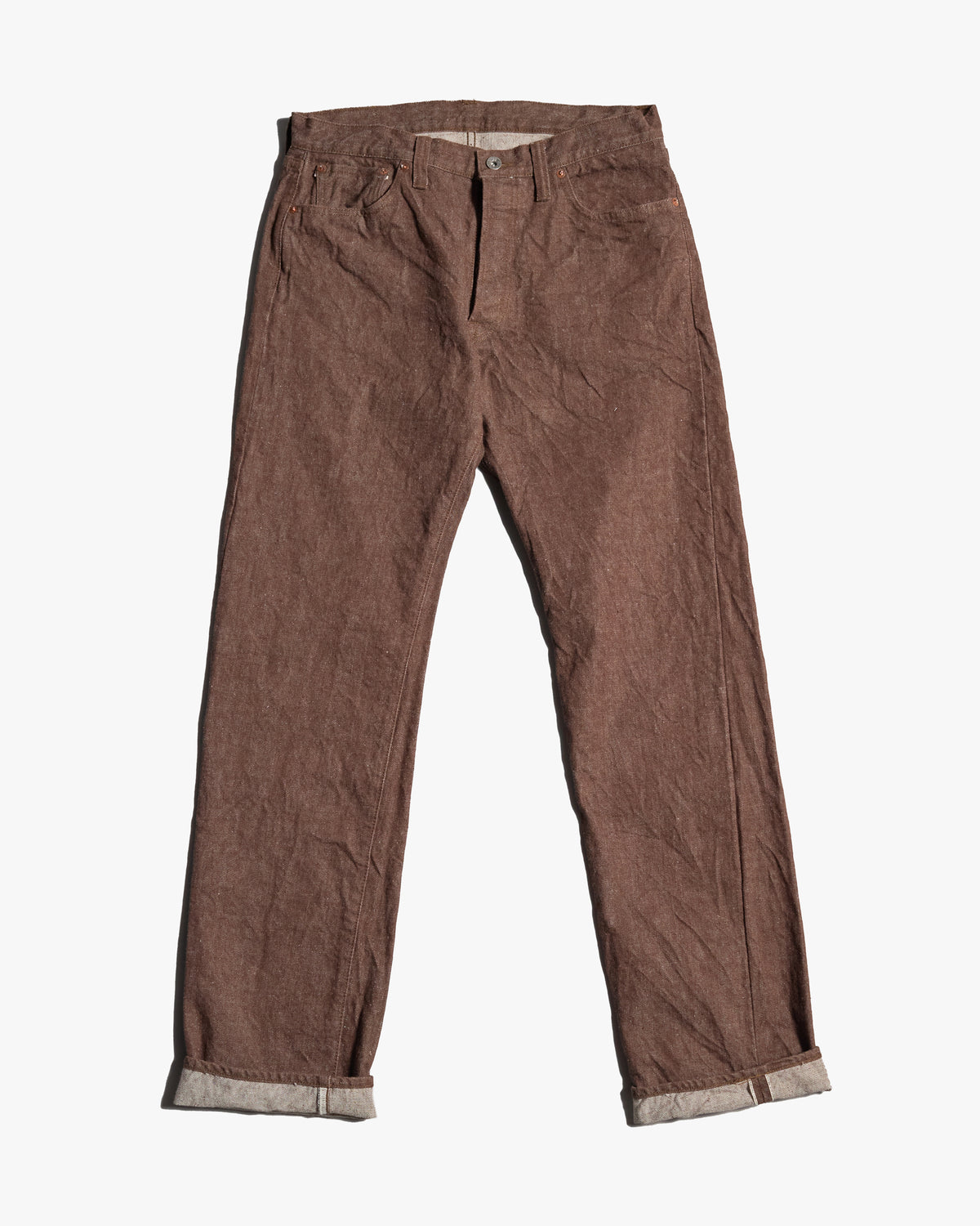 Samurai Jeans S0150BRX Regular Straight 15oz Selvedge Mens Jeans - Kanoko Brown | Samurai Jeans Jeans | Jeanstore