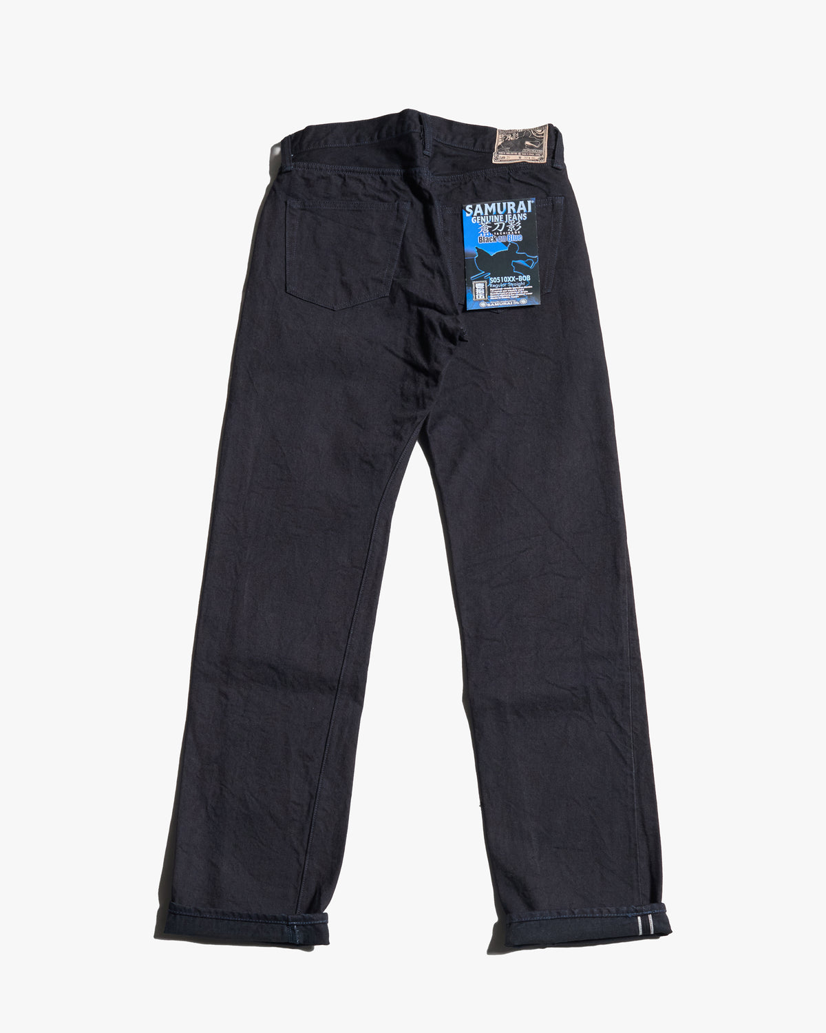 Samurai Jeans S0510XX-BOB 'Aoki Tachikage' 15oz Black-On-Blue Regular Fit Selvedge Jeans - Onewash
