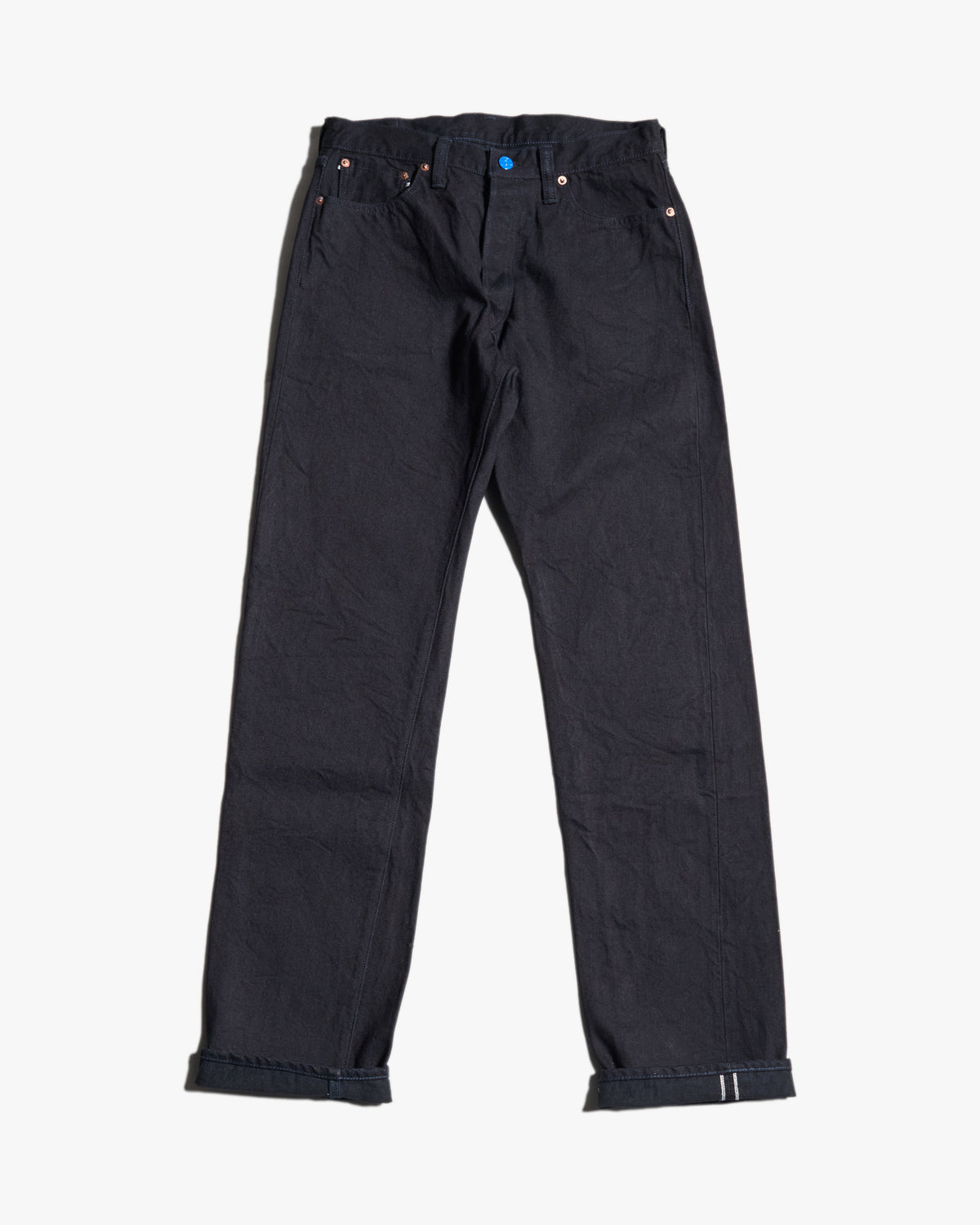 Samurai Jeans S0510XX-BOB 'Aoki Tachikage' 15oz Black-On-Blue Regular Fit Selvedge Jeans - Onewash