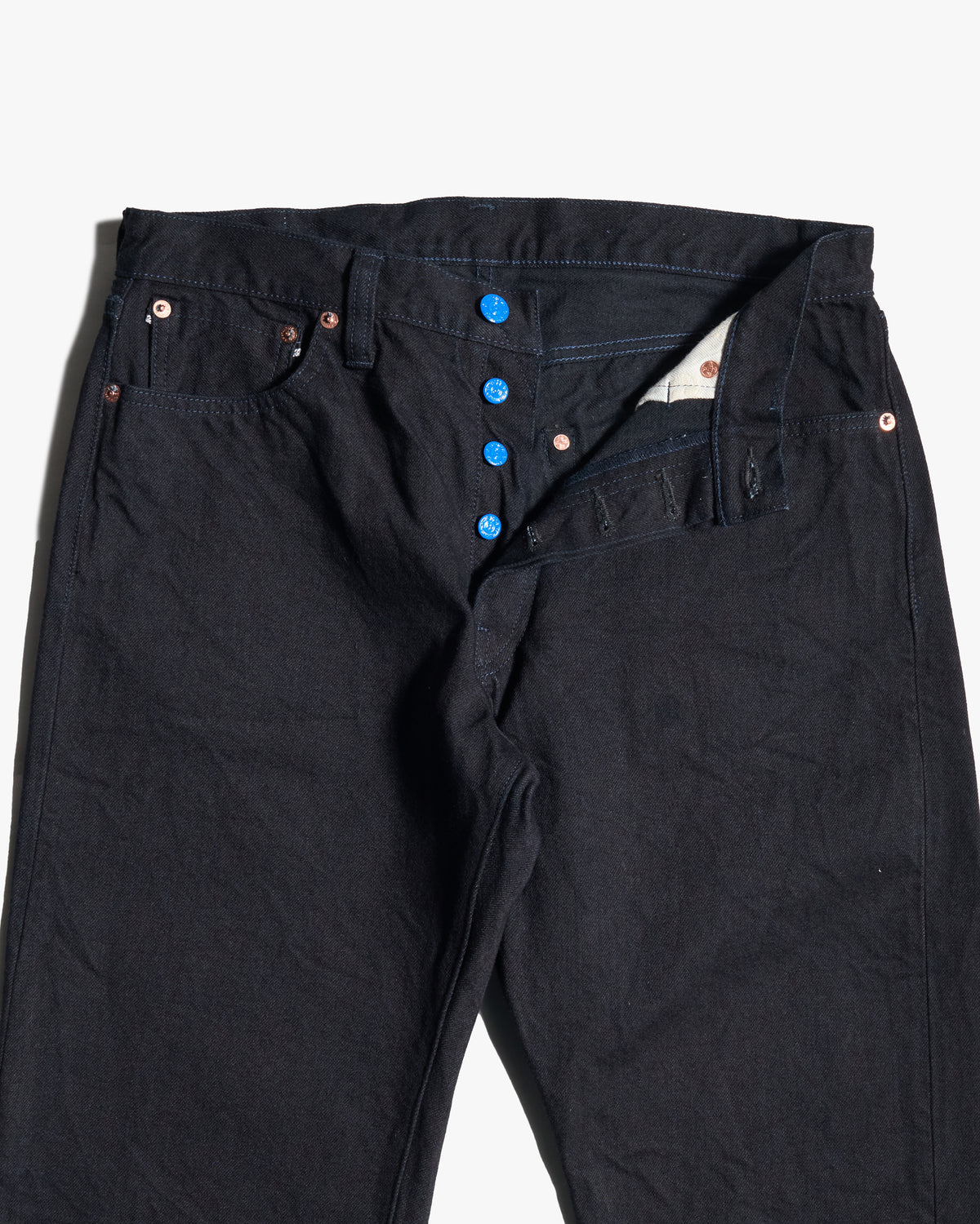 Samurai Jeans S0510XX-BOB 'Aoki Tachikage' 15oz Black-On-Blue Regular Fit Selvedge Jeans - Onewash