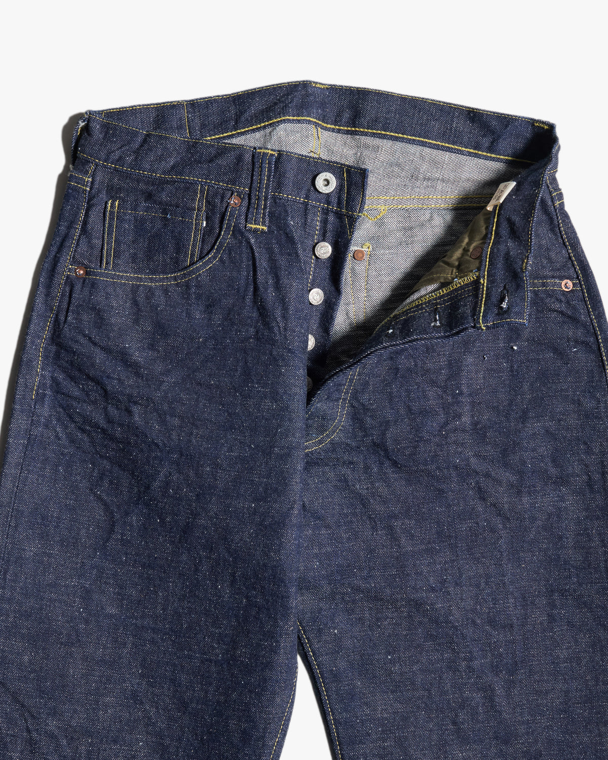 Samurai Jeans S2000HXII Samurai Cotton GL3 Model '44 Style Wide Straight 15.8oz Selvedge Jeans - Onewash