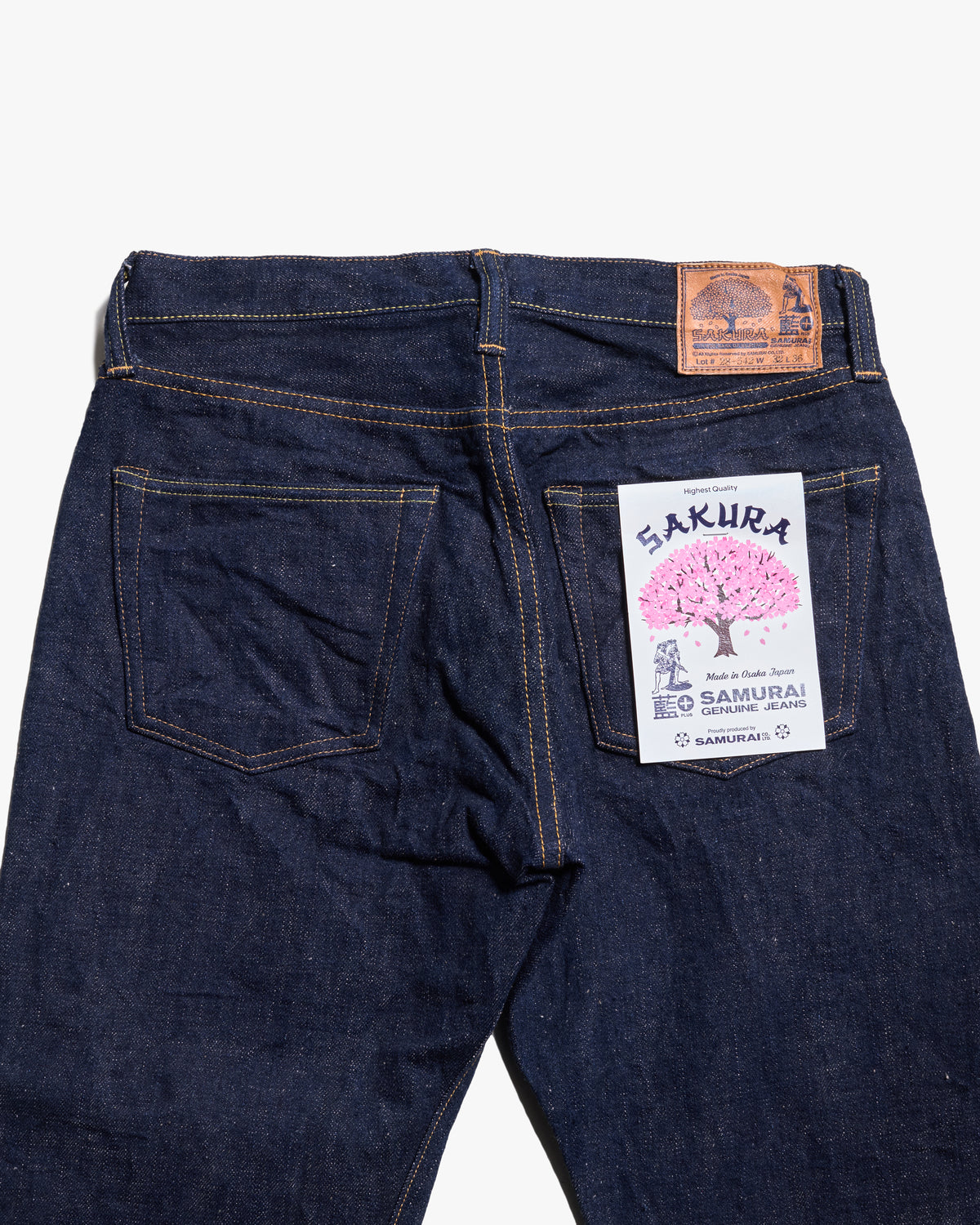 Samurai Jeans S500AX-SAKURA Regular Straight 18oz AI Plus Sakura Selvedge Jeans - Indigo | Samurai Jeans Jeans | JEANSTORE