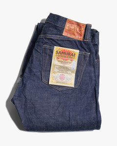 Samurai Jeans S510HXII Regular Straight 15.8oz Samurai Cotton GL3 Selvedge Jeans - Indigo Onewash