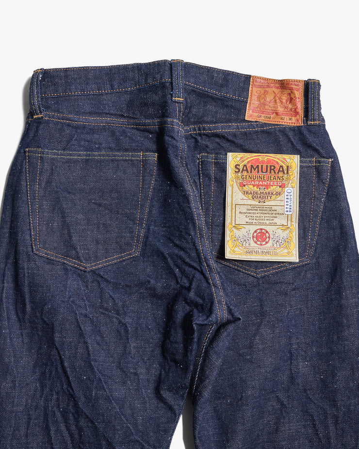 Samurai Jeans S510HXII Regular Straight 15.8oz Samurai Cotton GL3 Selvedge Jeans - Indigo Onewash