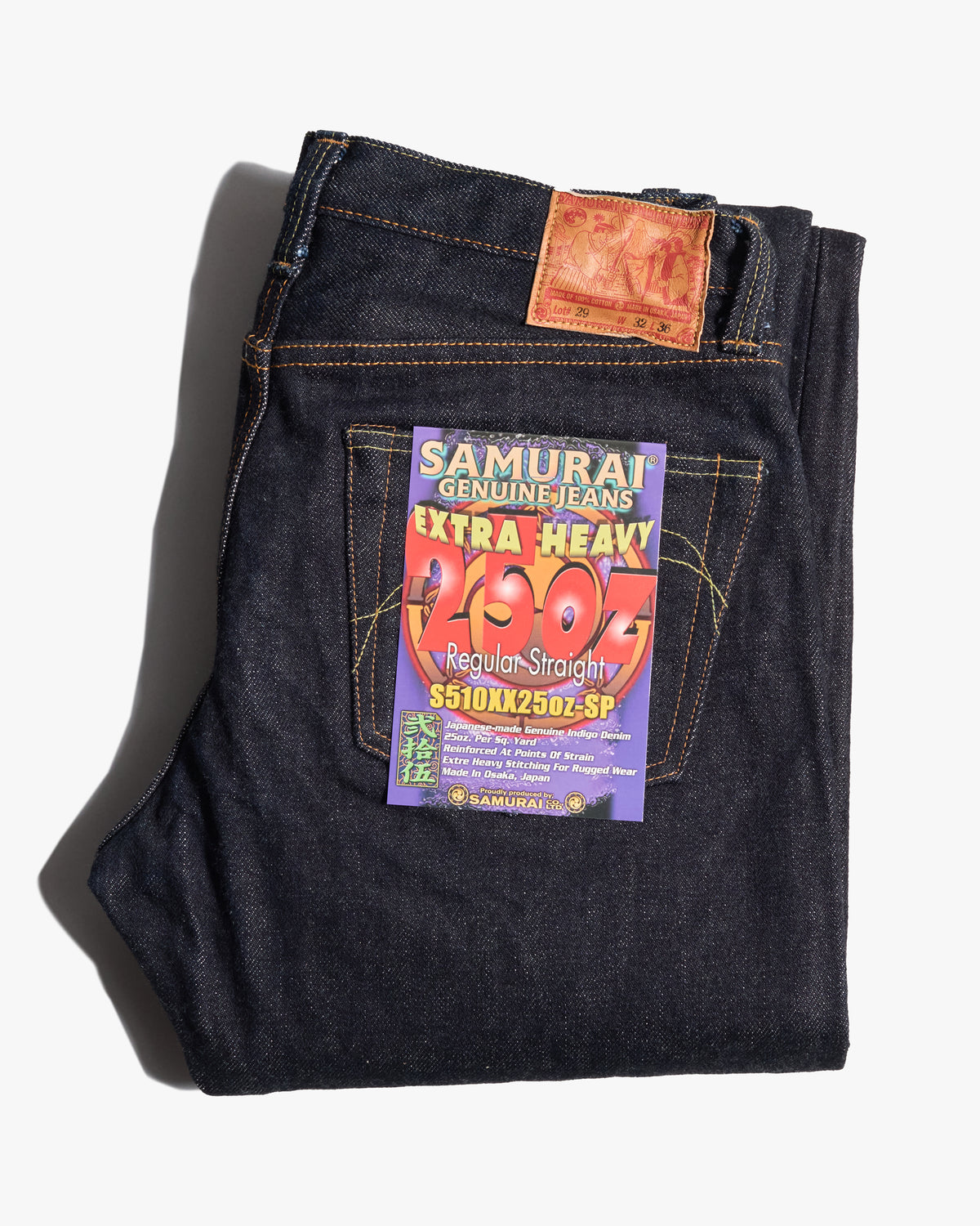 Samurai Jeans S510XX25oz-SP Regular Straight 25oz Extra Heavy Selvedge Jeans - Onewash