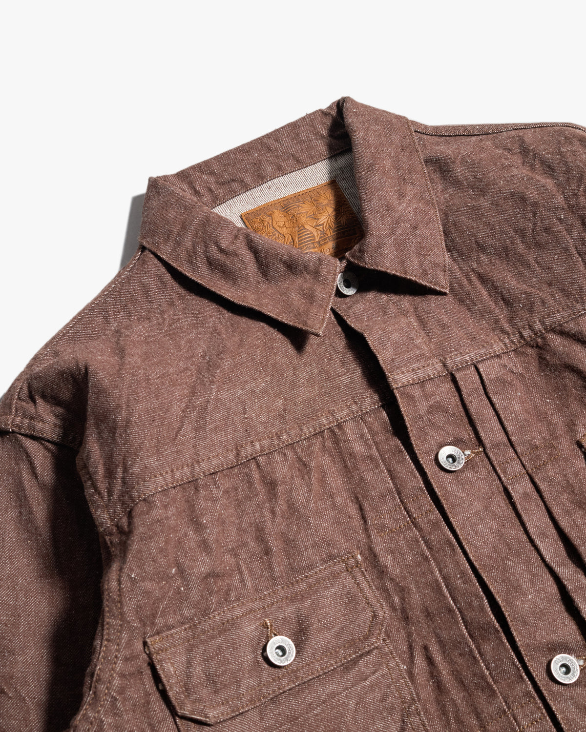 Samurai Jeans S552PX-BR 15oz Selvedge Denim Jacket - Kanoko Brown