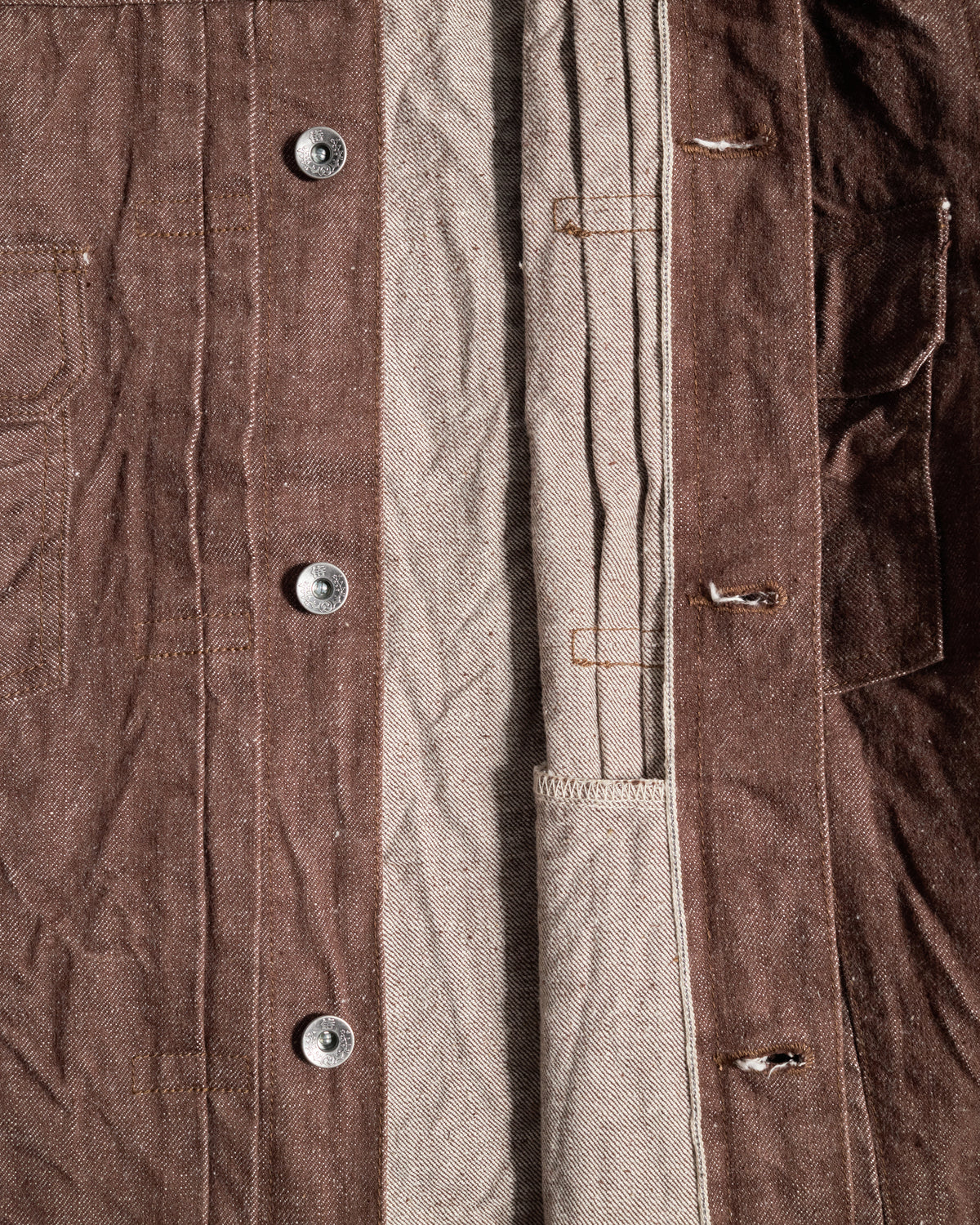 Samurai Jeans S552PX-BR 15oz Selvedge Denim Jacket - Kanoko Brown
