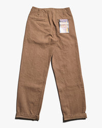 Samurai Jeans SJ48CP Wide Straight 15oz Heavy Selvedge Chino Pants - Khaki Onewash