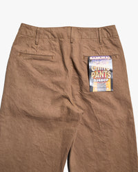 Samurai Jeans SJ48CP Wide Straight 15oz Heavy Selvedge Chino Pants - Khaki Onewash