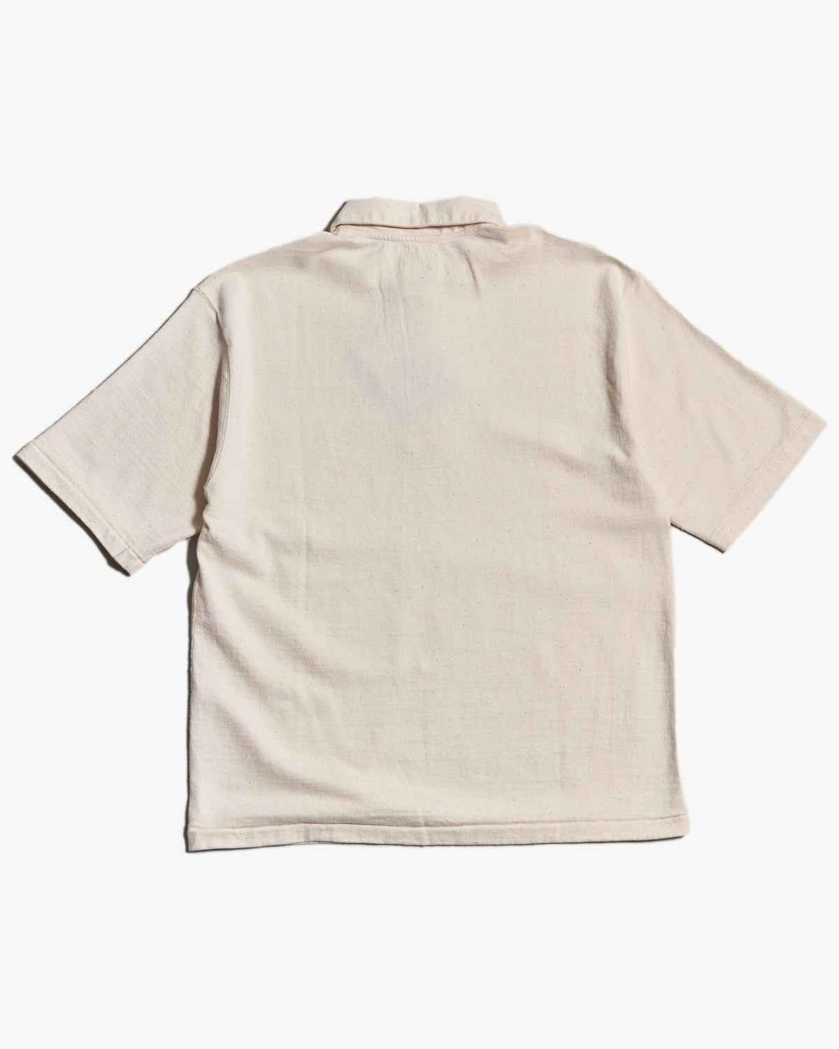 Samurai Jeans SJST-SC04 Japanese Cotton Polo Shirt - Natural