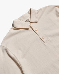 Samurai Jeans SJST-SC04 Japanese Cotton Polo Shirt - Natural
