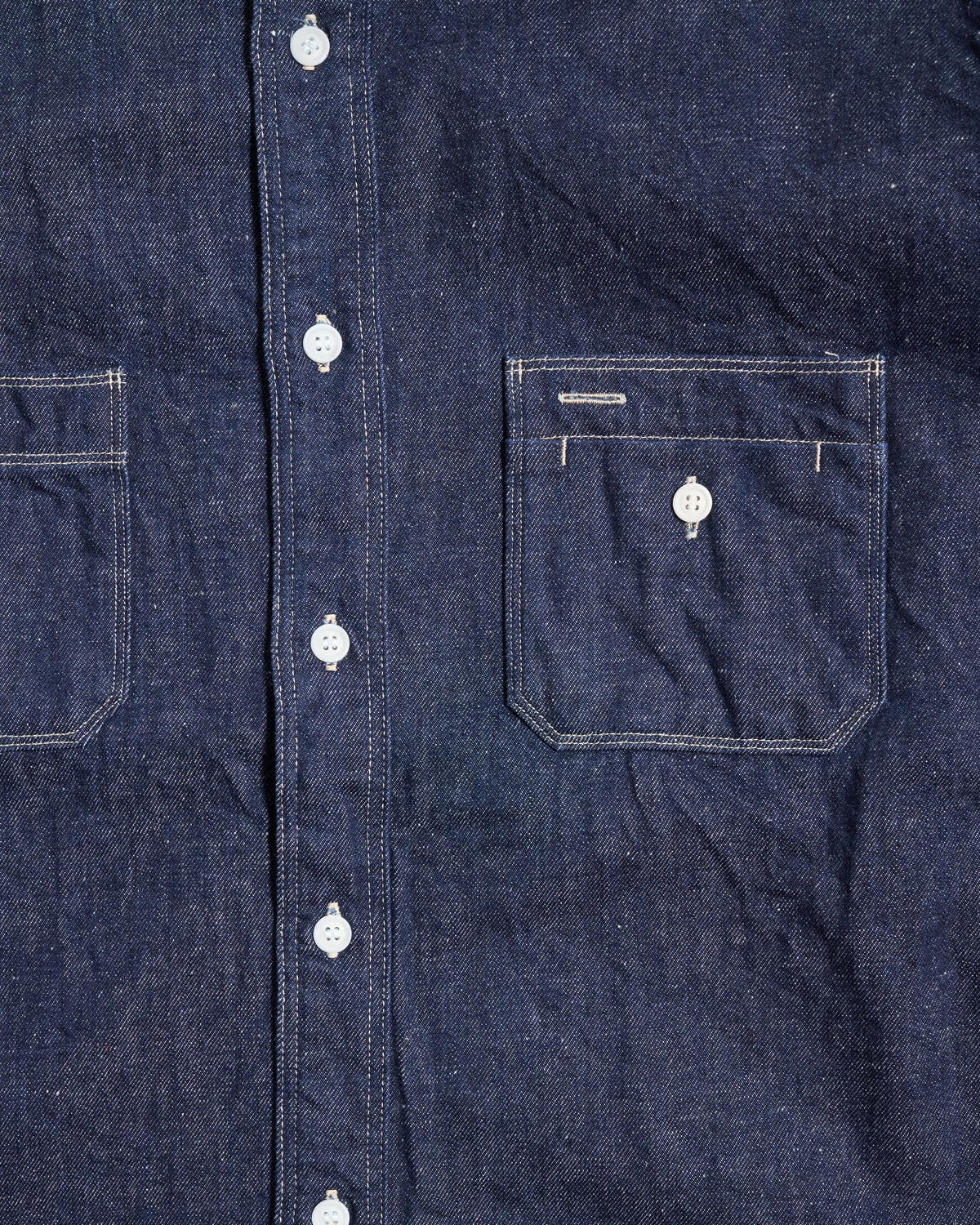 Samurai Jeans SJWS-SC02W Western Cut Japanese Selvedge Denim Work Shirt - Indigo | Samurai Jeans Shirts | JEANSTORE