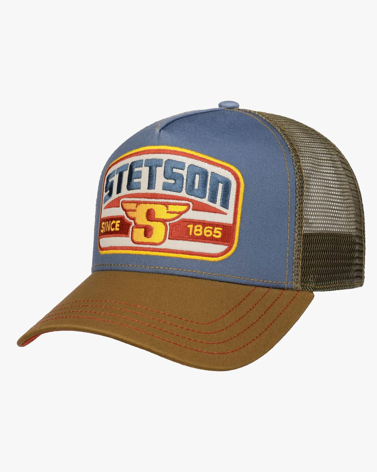 Stetson S Wing Trucker Cap - Brown / Blue