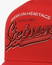 Stetson American Heritage Classic Trucker Cap - Fire Red | Stetson Hats | JEANSTORE