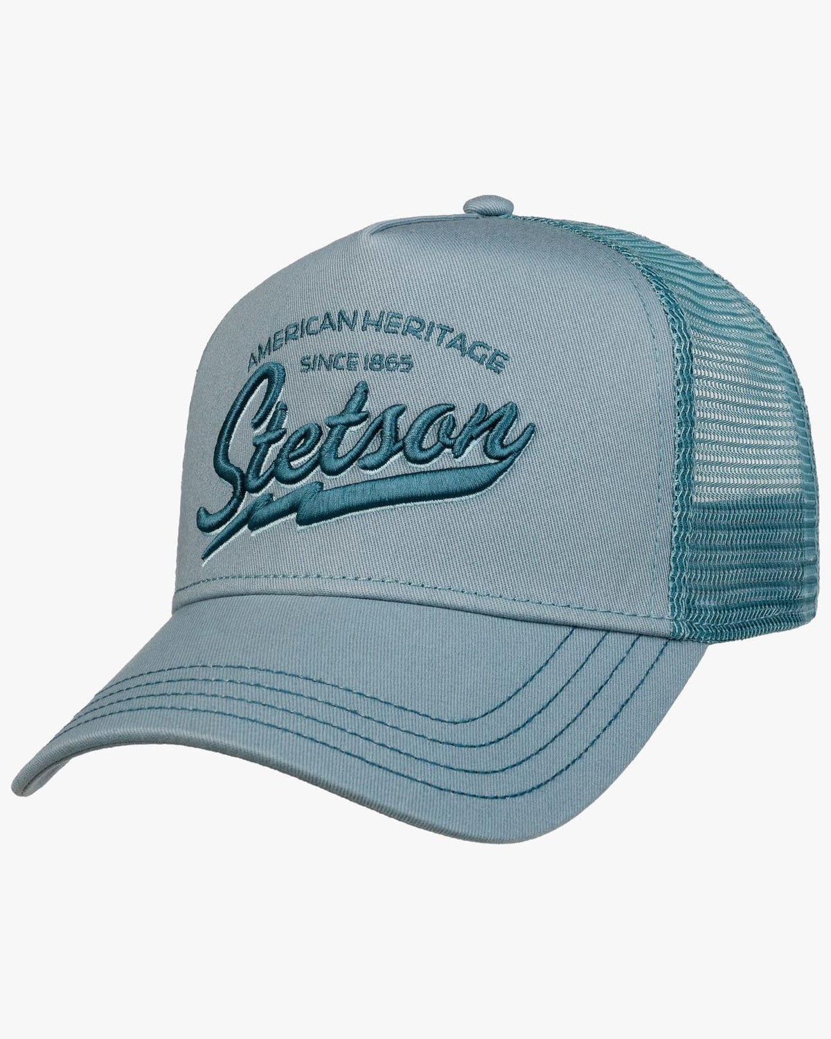 Stetson American Heritage Classic Trucker Cap - Dusty Blue | Stetson Hats | JEANSTORE