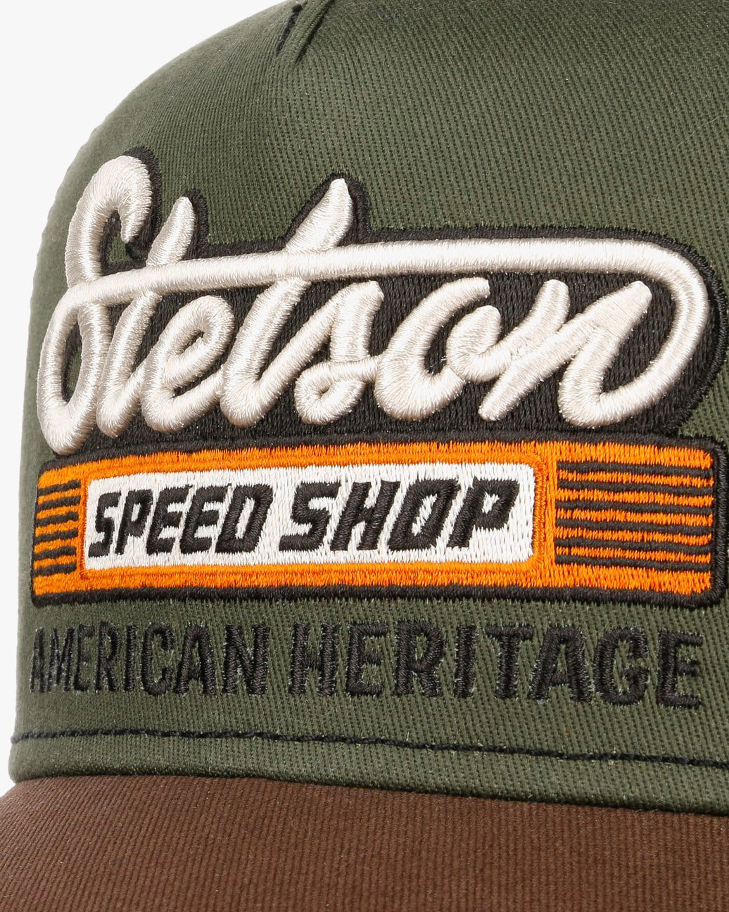 Stetson Speed Shop Trucker Cap - Chestnut / Olive