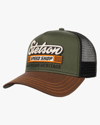 Stetson Speed Shop Trucker Cap - Chestnut / Olive