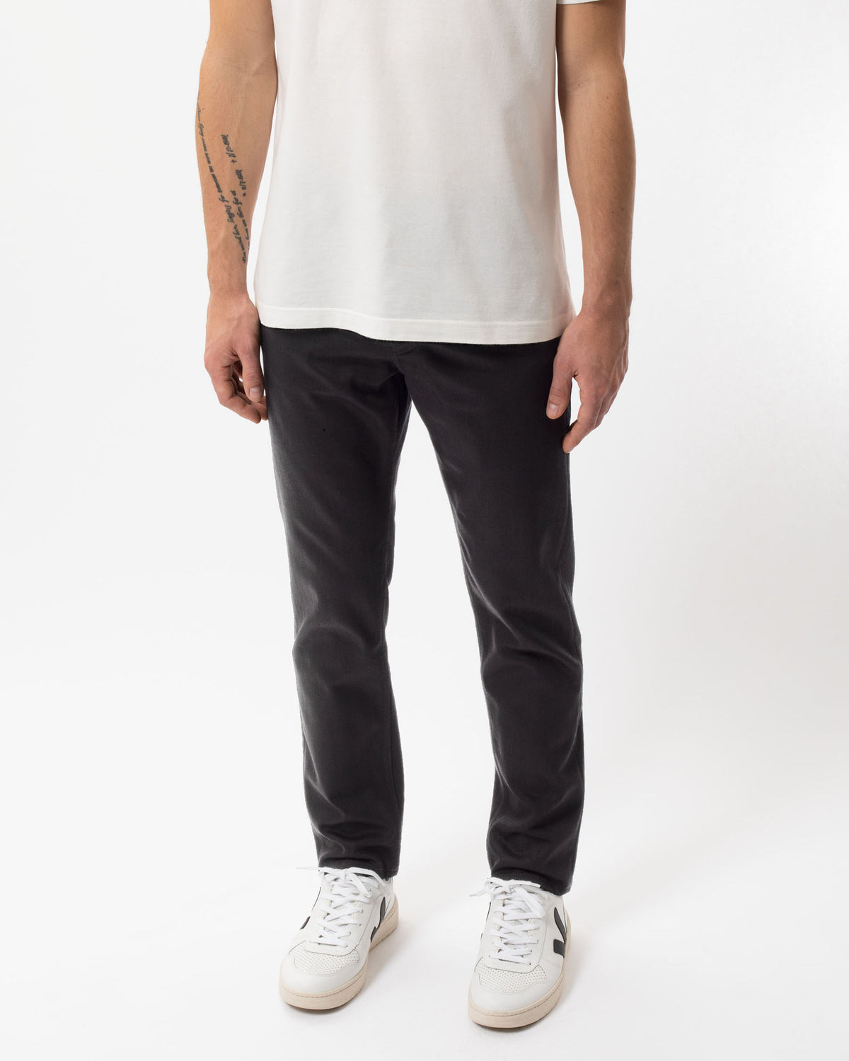 Nudie Steady Eddie II Regular Tapered Mens Jeans - Dry Everblack | Nudie Jeans Jeans | JEANSTORE