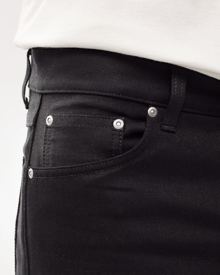 Nudie Steady Eddie II Regular Tapered Mens Jeans - Dry Everblack