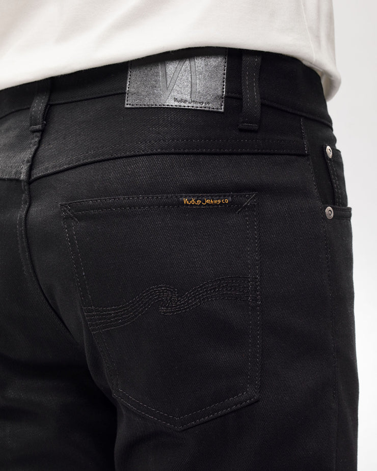 Nudie Steady Eddie II Regular Tapered Mens Jeans - Dry Everblack
