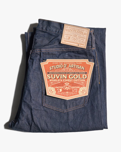 Studio D'Artisan D1922W Suvin Gold Wide Straight 15oz Selvedge Jeans - Onewash | Studio D'Artisan Jeans | JEANSTORE