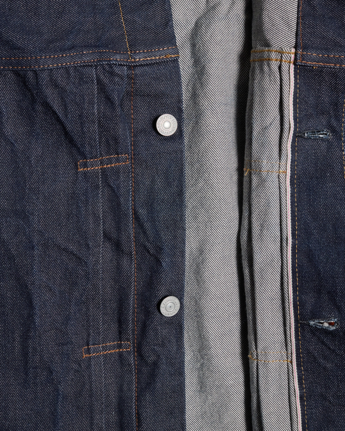 Studio D'Artisan D4646 Suvin Gold 15oz Selvedge Denim Jacket - Onewash