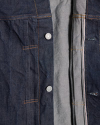 Studio D'Artisan D4646 Suvin Gold 15oz Selvedge Denim Jacket - Onewash
