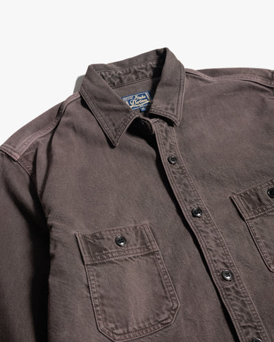 Studio D'Artisan D5745 Kasane No Irome Denim Shirt - Kuro-Beni