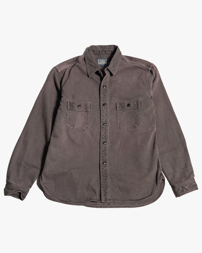 Studio D'Artisan D5745 Kasane No Irome Denim Shirt - Kuro-Beni